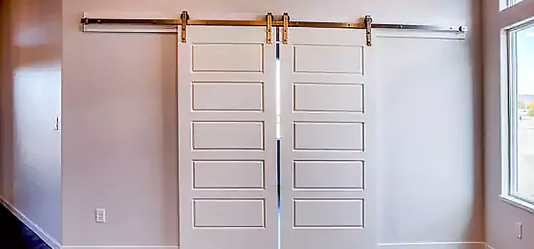 Glass Barn Door with Installation Hardware Kit Orchards
